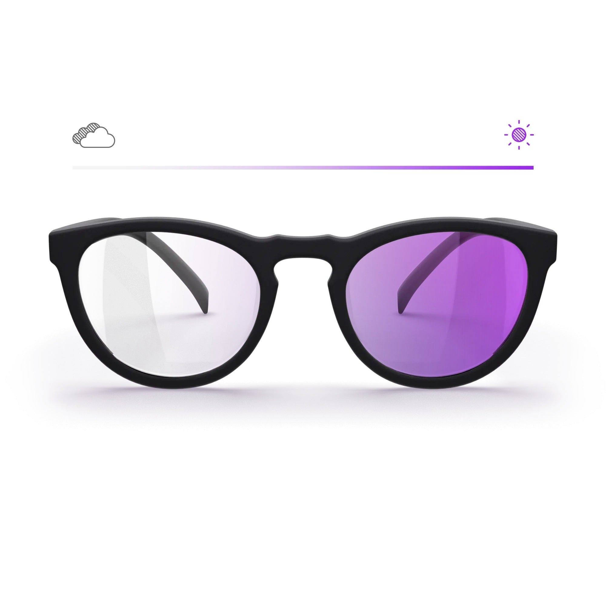 Round Transitions® Colors Prescription Sunglasses - Black Girl Golf