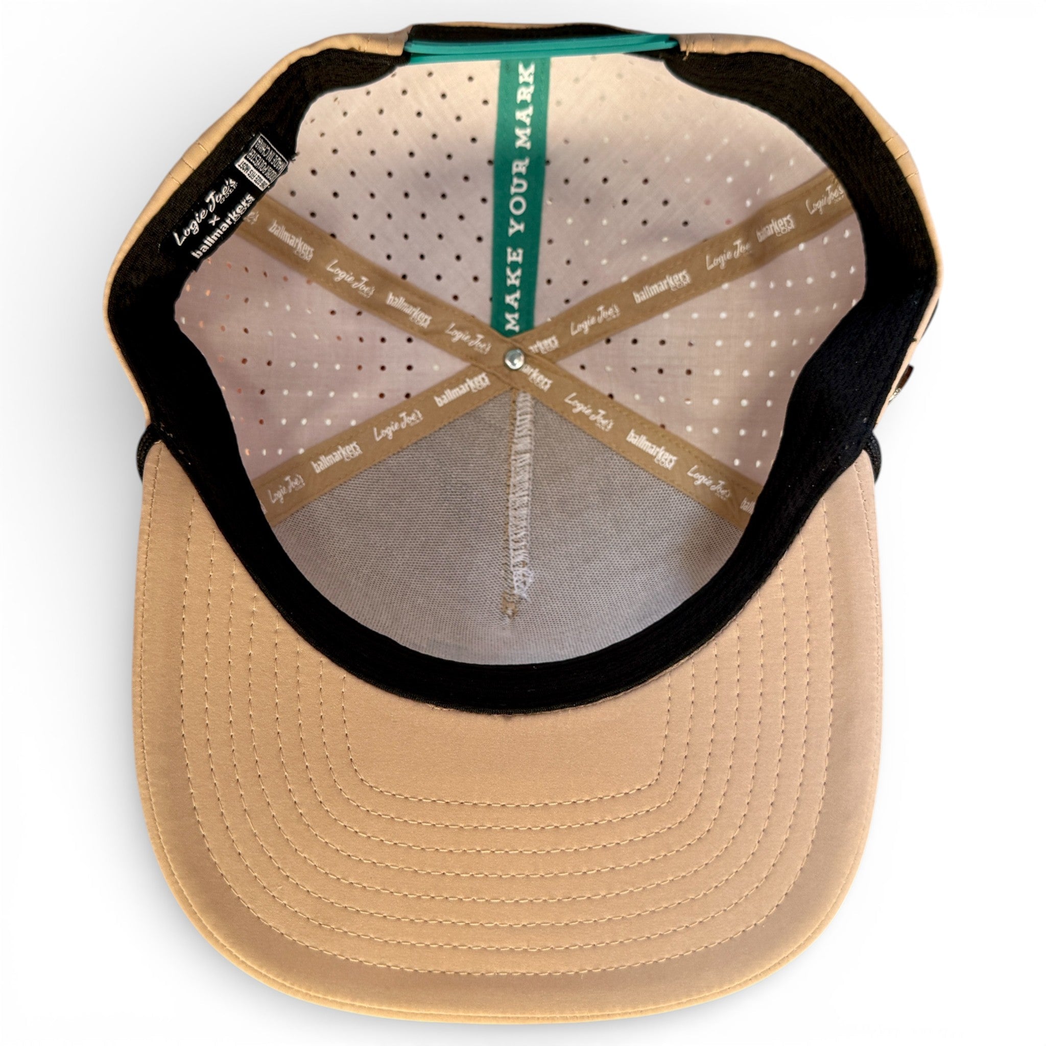 Salty Turtle Golf Hat | Snapback Cap | Built-in Magnetic Ball Marker Holder + Marker Included | Adjustable | One Size - Black Girl Golf