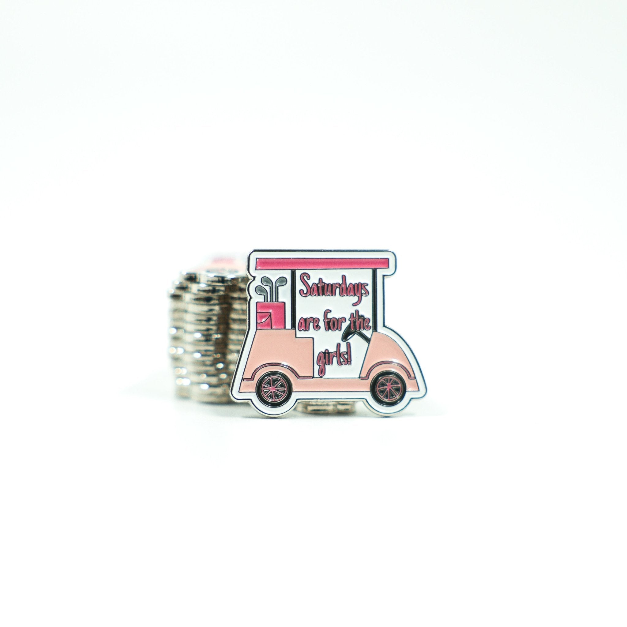 Saturdays Are for the Girls - Ball Marker - Black Girl Golf