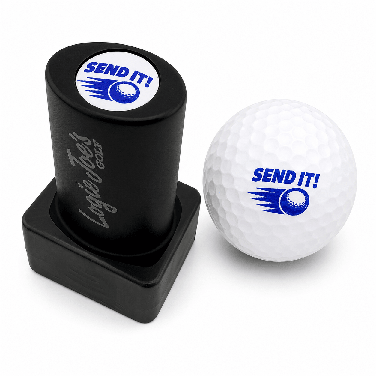 Send It Golf Ball Stamp | Quick - Dry Ink Stamper | Easy Ball Identification | Fun Golf Gift - Black Girl Golf
