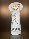 SEND IT! Remove Before Flight Blue Headcover - Black Girl Golf