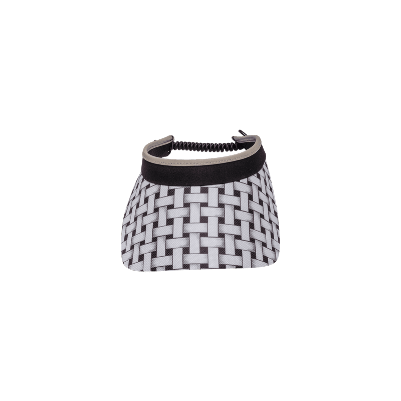 Shadow Weave Print And Solid Coil Visors - Black Girl Golf