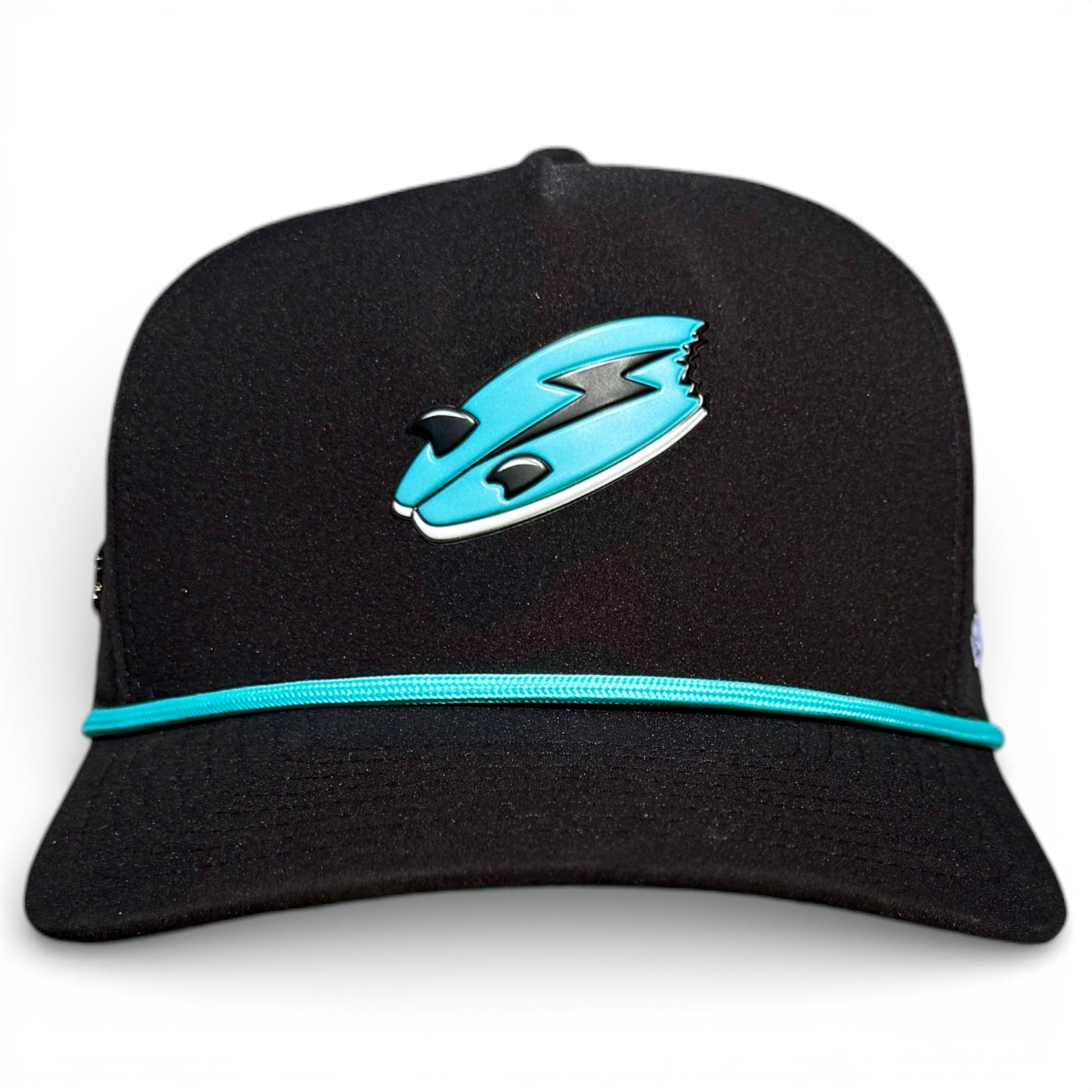 Shark Bite Golf Hat | Snapback Cap | Built-in Magnetic Ball Marker Holder + Marker Included | Adjustable | One Size - Black Girl Golf