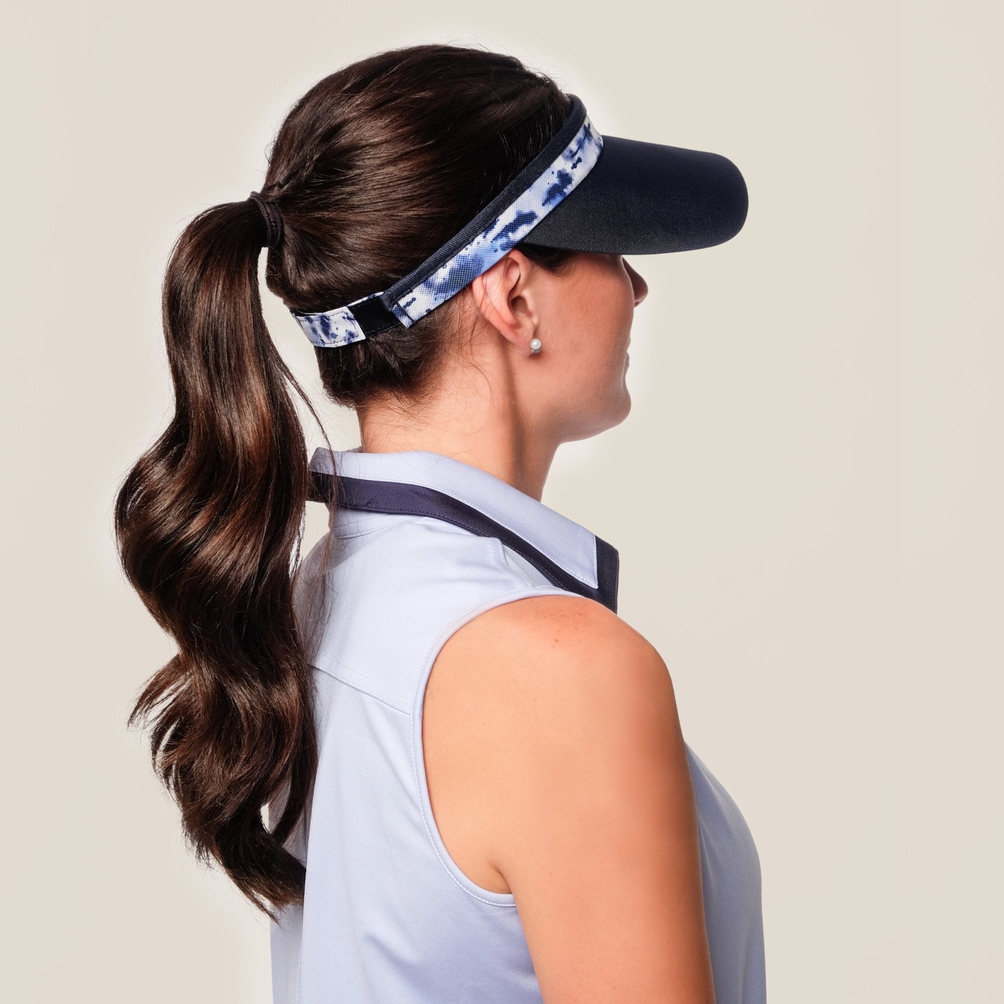 Shibori Visor - Black Girl Golf