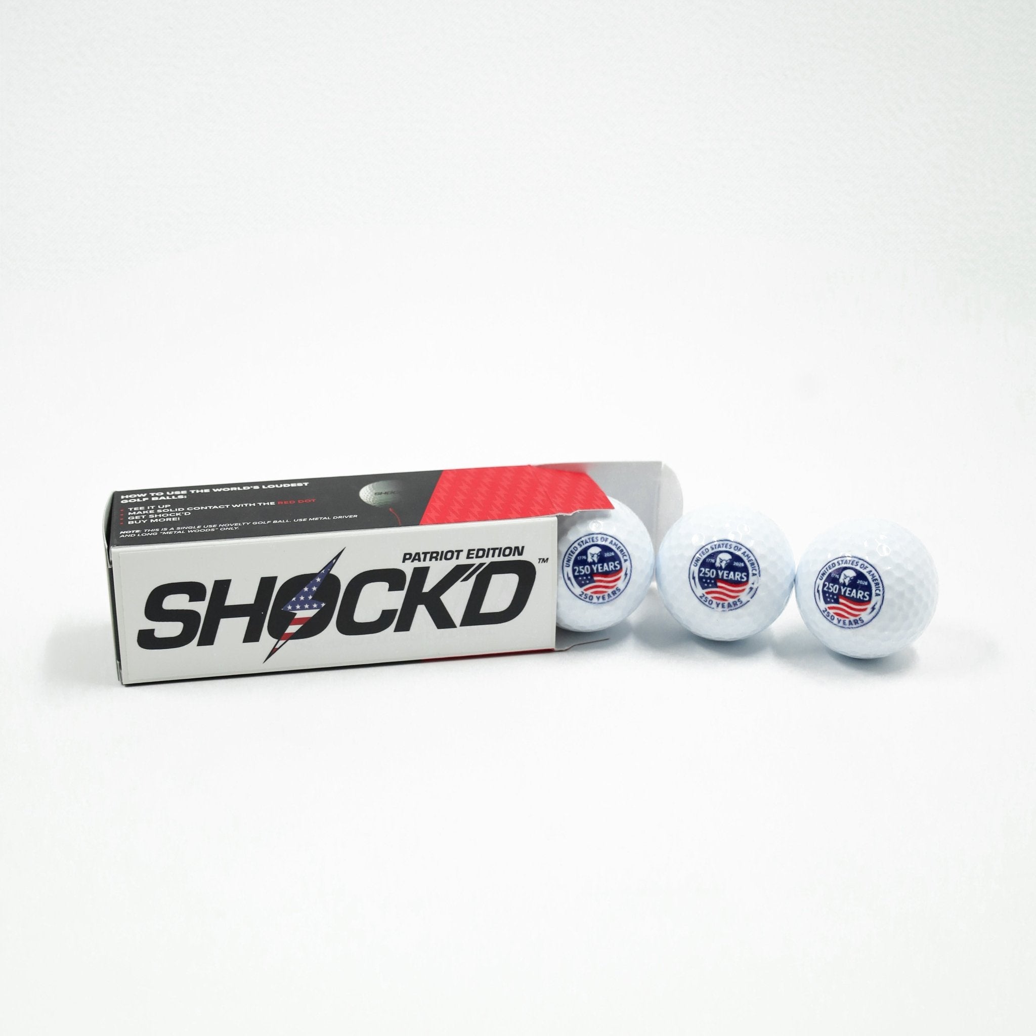 SHOCK'D Golf Balls - Patriot Edition - Black Girl Golf