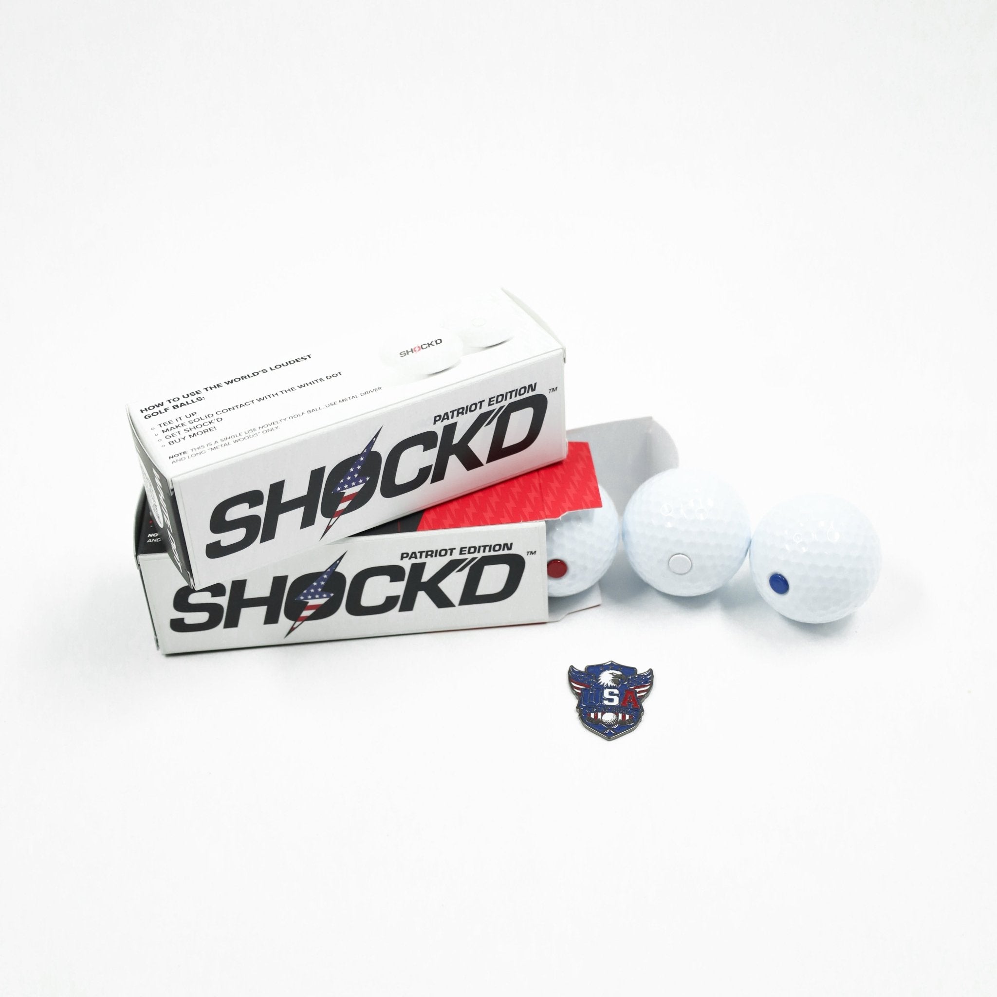 SHOCK'D Golf Balls - Patriot Edition - Black Girl Golf