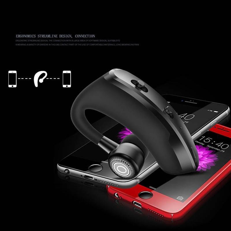 Single Ear Business Earphone Bluetooth 5.0 Sports Wireless Noise Isolating Headset Wireless Bluetooth Earpiece Hands-Free 10 Hours Playing Time Earphones With Built-in Mic For Driving Office Compatible With Smartphones - Black Girl Golf