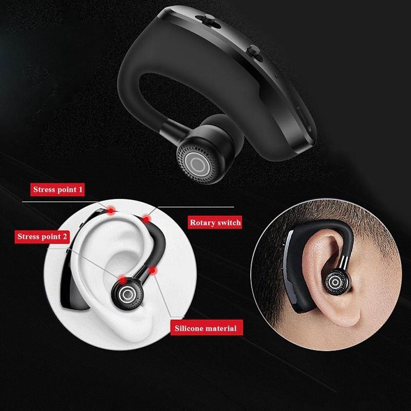 Single Ear Business Earphone Bluetooth 5.0 Sports Wireless Noise Isolating Headset Wireless Bluetooth Earpiece Hands-Free 10 Hours Playing Time Earphones With Built-in Mic For Driving Office Compatible With Smartphones - Black Girl Golf