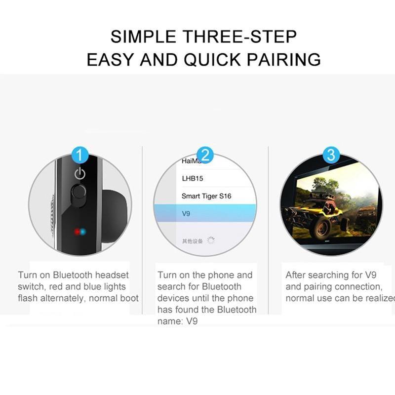Single Ear Business Earphone Bluetooth 5.0 Sports Wireless Noise Isolating Headset Wireless Bluetooth Earpiece Hands-Free 10 Hours Playing Time Earphones With Built-in Mic For Driving Office Compatible With Smartphones - Black Girl Golf