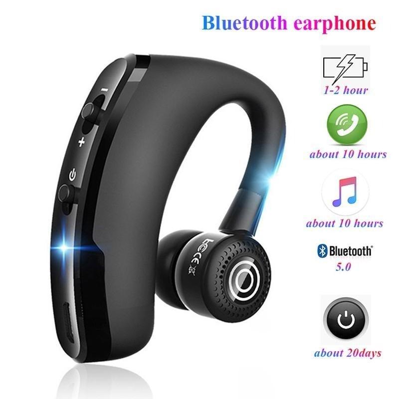Single Ear Business Earphone Bluetooth 5.0 Sports Wireless Noise Isolating Headset Wireless Bluetooth Earpiece Hands-Free 10 Hours Playing Time Earphones With Built-in Mic For Driving Office Compatible With Smartphones - Black Girl Golf