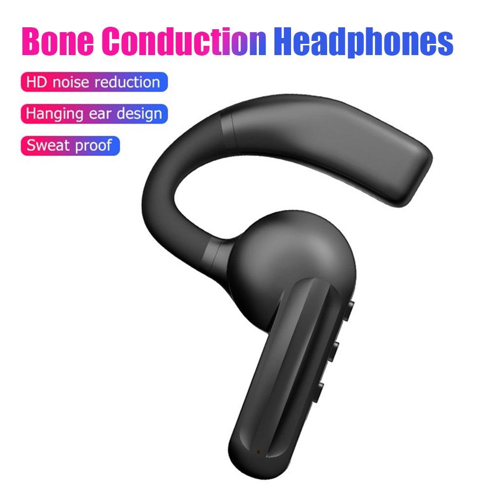 Single-Ear Sports Waterproof Car Earphone Ultra Standby Bluetooth-Compatible Headset Bone Conduction Ear Hook Headphone Sports Headphones Wired Gaming Earbuds Monitor Earphones with Mic, Stereo Sound Volume Control and Detachable Microphone - Black Girl Golf