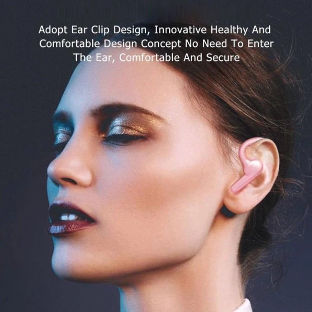 Single-Ear Sports Waterproof Car Earphone Ultra Standby Bluetooth-Compatible Headset Bone Conduction Ear Hook Headphone Sports Headphones Wired Gaming Earbuds Monitor Earphones with Mic, Stereo Sound Volume Control and Detachable Microphone - Black Girl Golf