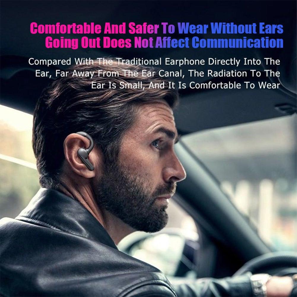 Single-Ear Sports Waterproof Car Earphone Ultra Standby Bluetooth-Compatible Headset Bone Conduction Ear Hook Headphone Sports Headphones Wired Gaming Earbuds Monitor Earphones with Mic, Stereo Sound Volume Control and Detachable Microphone - Black Girl Golf