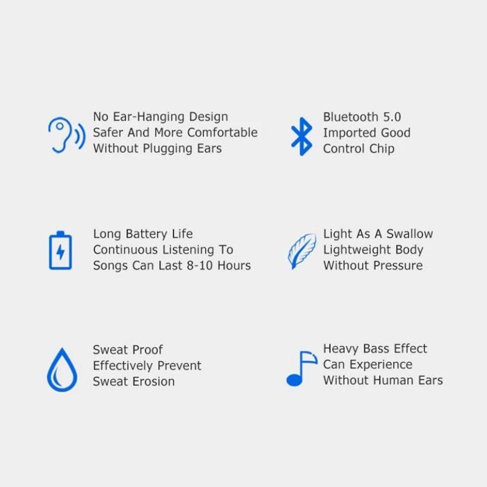 Single-Ear Sports Waterproof Car Earphone Ultra Standby Bluetooth-Compatible Headset Bone Conduction Ear Hook Headphone Sports Headphones Wired Gaming Earbuds Monitor Earphones with Mic, Stereo Sound Volume Control and Detachable Microphone - Black Girl Golf