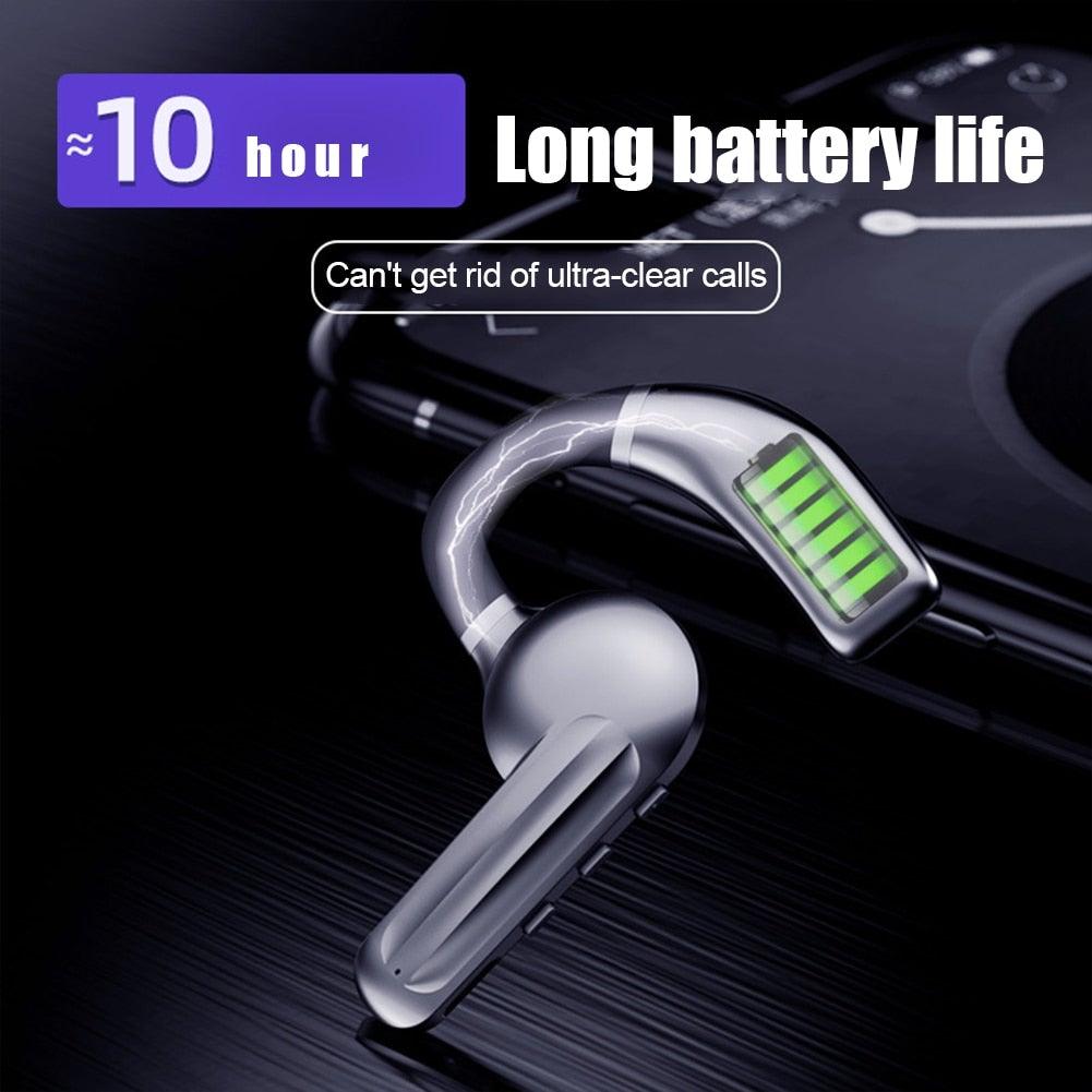Single-Ear Sports Waterproof Car Earphone Ultra Standby Bluetooth-Compatible Headset Bone Conduction Ear Hook Headphone Sports Headphones Wired Gaming Earbuds Monitor Earphones with Mic, Stereo Sound Volume Control and Detachable Microphone - Black Girl Golf