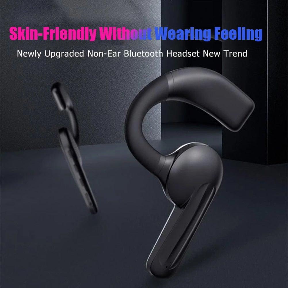 Single-Ear Sports Waterproof Car Earphone Ultra Standby Bluetooth-Compatible Headset Bone Conduction Ear Hook Headphone Sports Headphones Wired Gaming Earbuds Monitor Earphones with Mic, Stereo Sound Volume Control and Detachable Microphone - Black Girl Golf