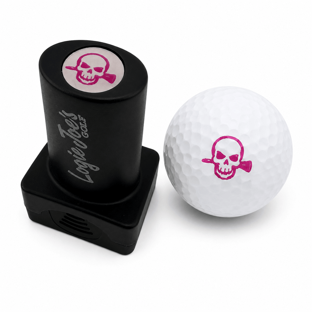 Skull Ball Stamp | Quick - Dry Ink Stamper | Easy Ball Identification | Fun Golf Gift - Black Girl Golf