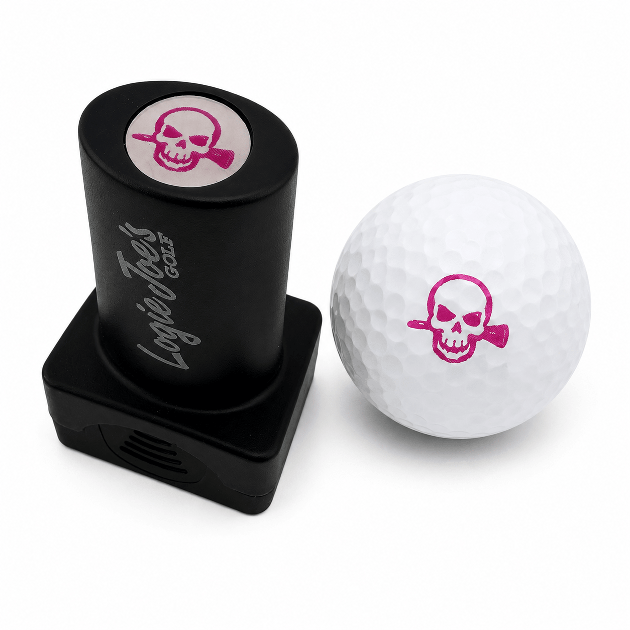 Skull Ball Stamp | Quick - Dry Ink Stamper | Easy Ball Identification | Fun Golf Gift - Black Girl Golf