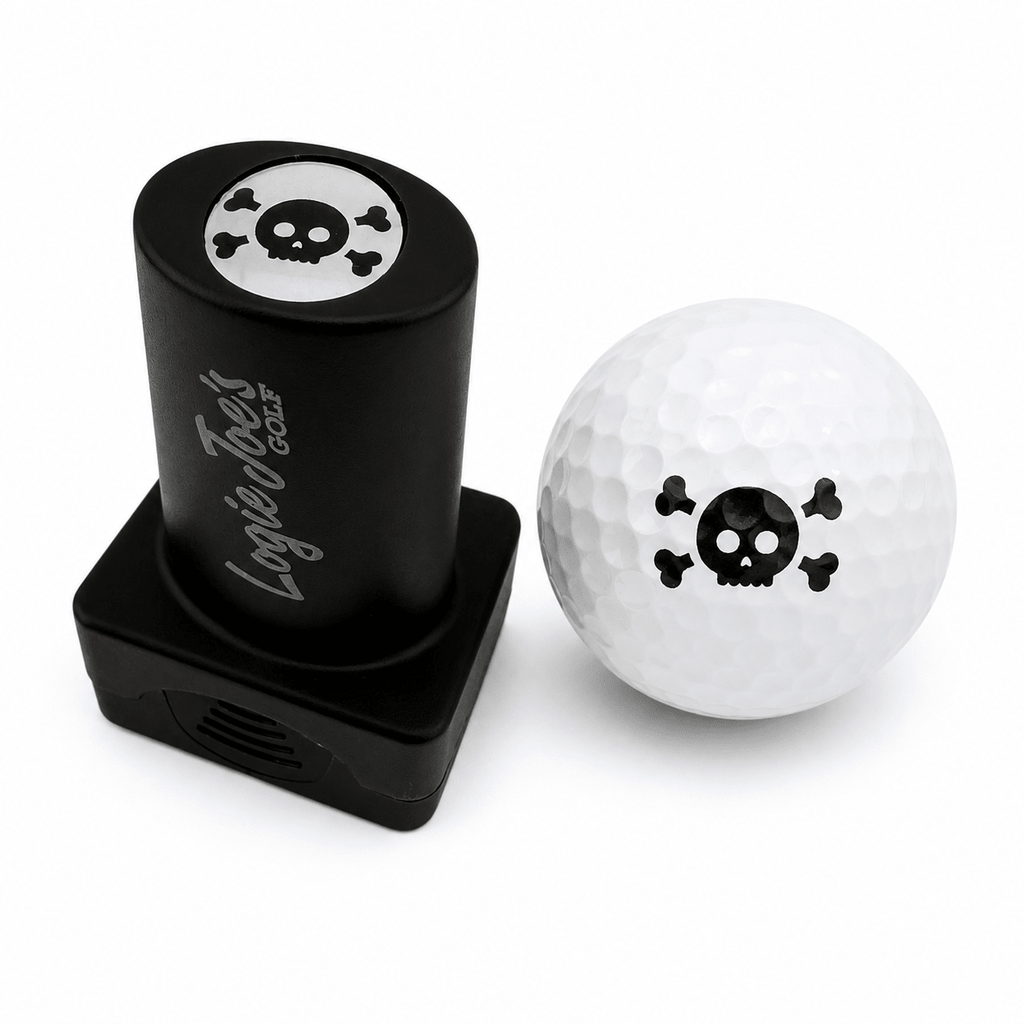 Skull & Bones Stamp | Quick - Dry Ink Stamper | Easy Ball Identification | Fun Golf Gift - Black Girl Golf