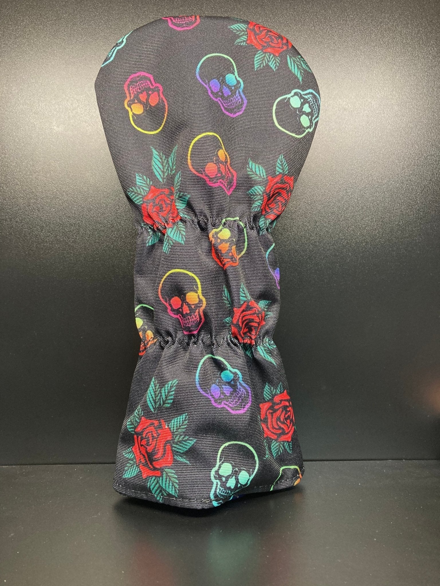 Skulls & Roses Canvas Headcover - Black Girl Golf