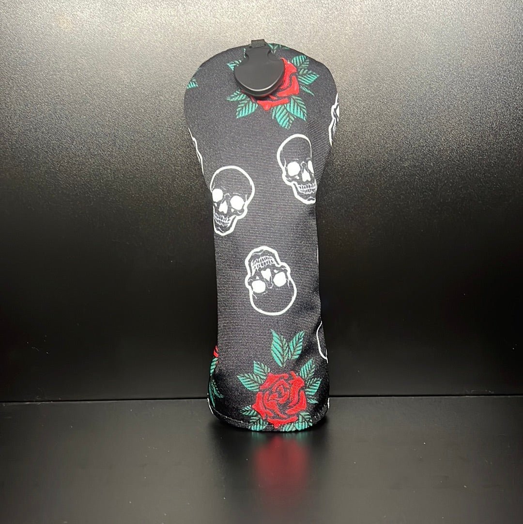 Skulls & Roses Canvas Headcover - Black Girl Golf