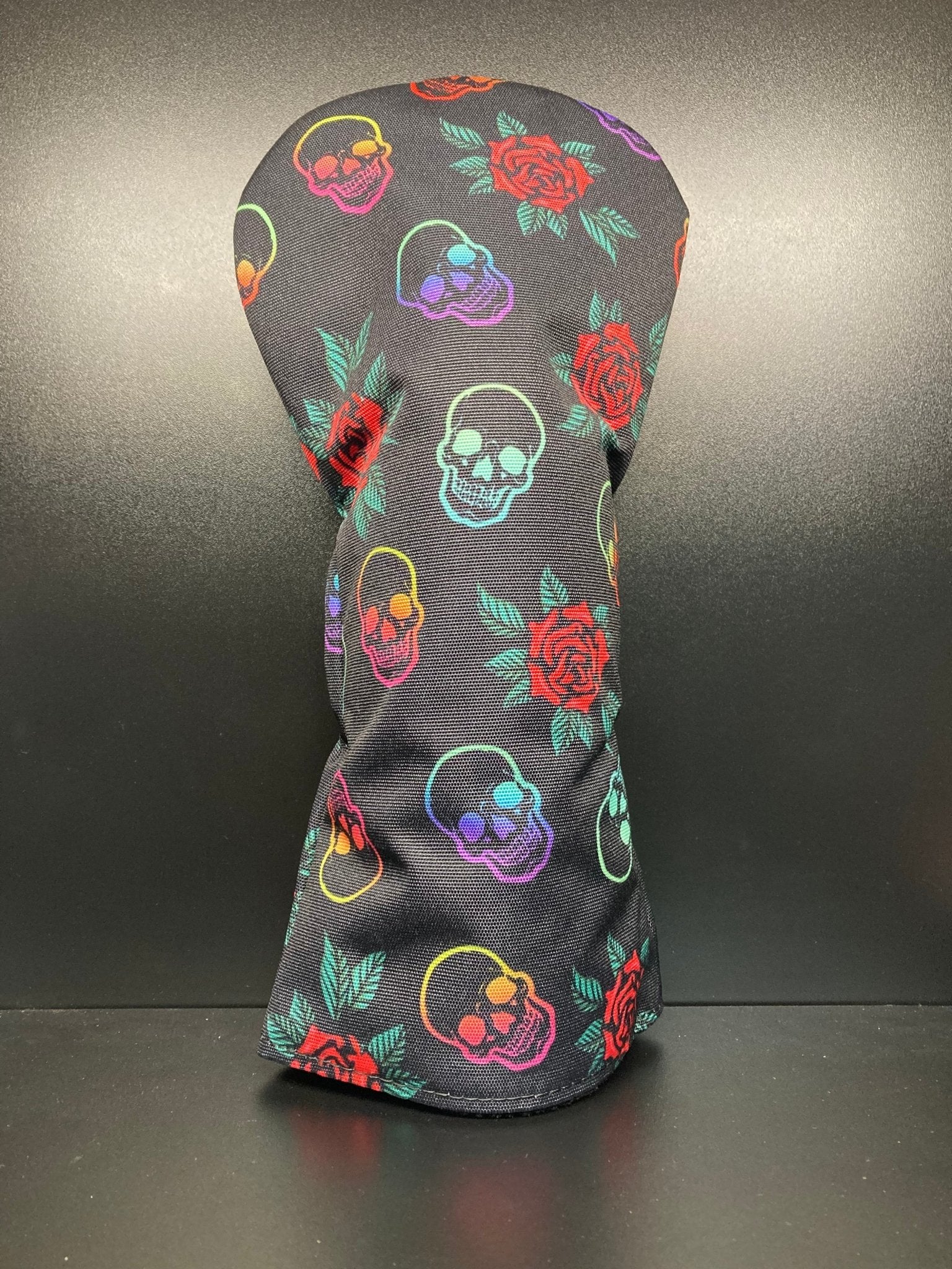 Skulls & Roses Canvas Headcover - Black Girl Golf