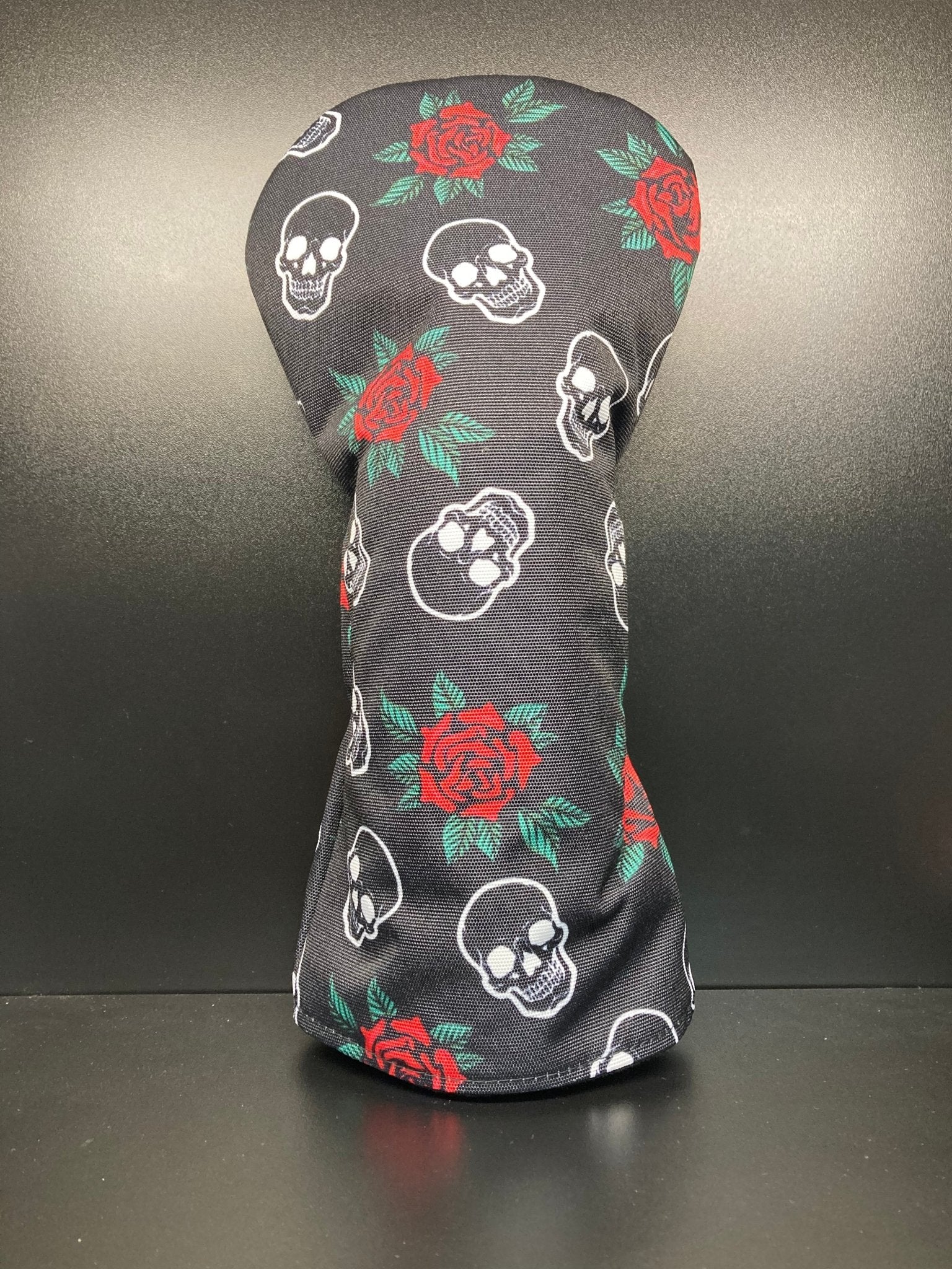 Skulls & Roses Canvas Headcover - Black Girl Golf