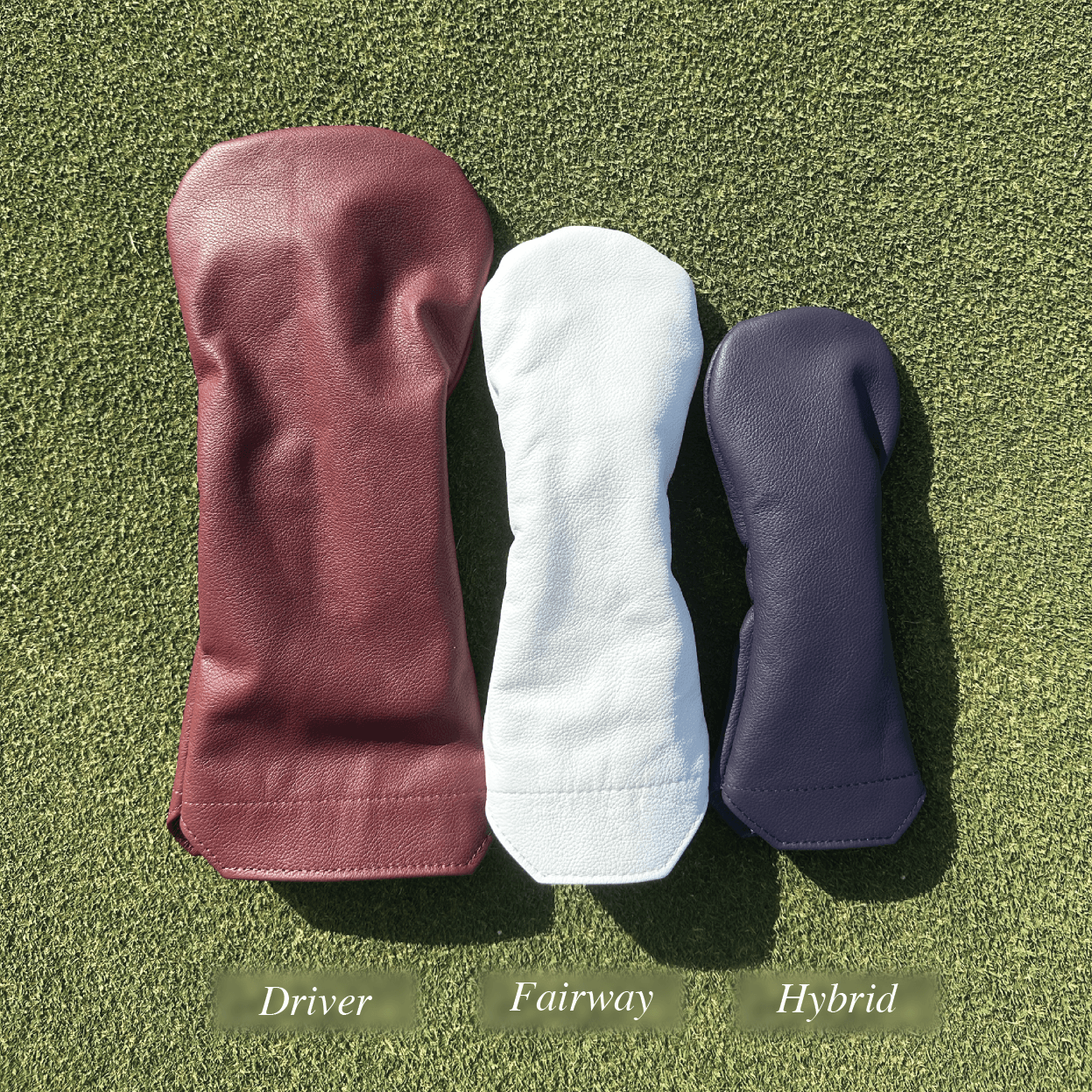Solid Leather Headcovers - Black Girl Golf