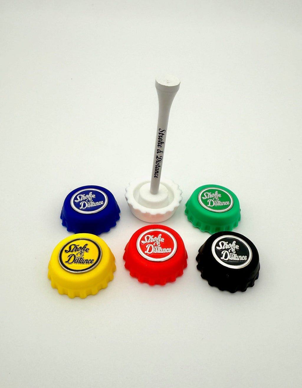 Spill - Proof Screen Print Bottle Cap - Golf Tee Combo Variety Pack - Black Girl Golf