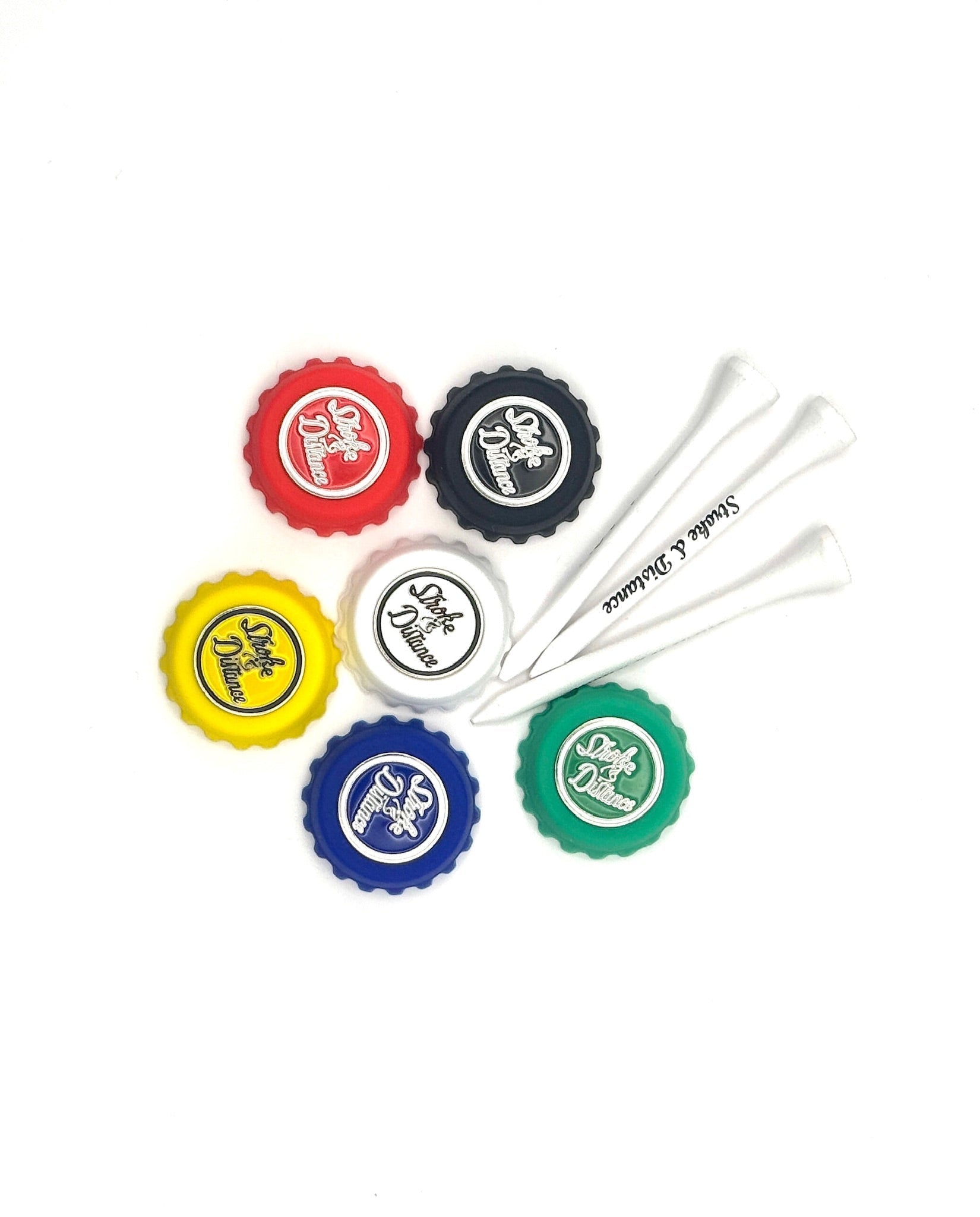 Spill - Proof Screen Print Bottle Cap - Golf Tee Combo Variety Pack - Black Girl Golf