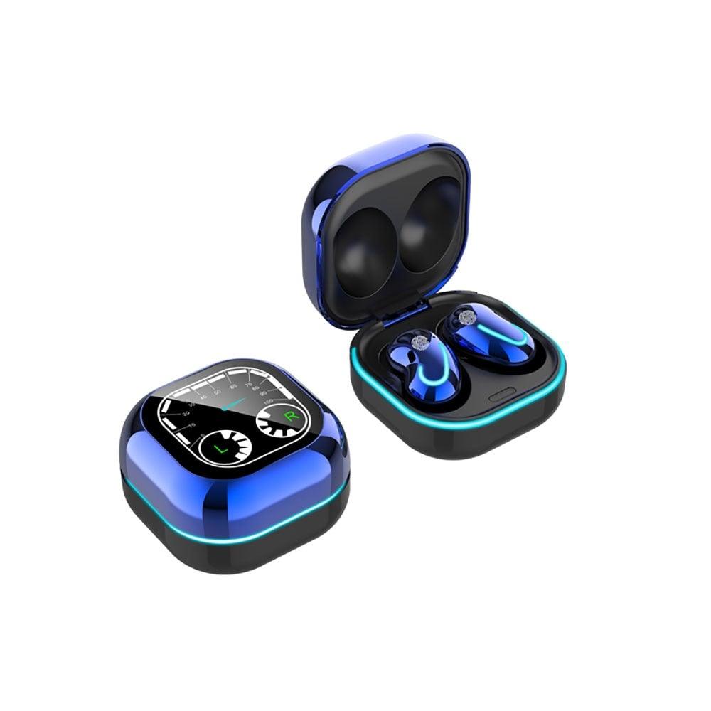 Sports Black Headphones Wireless Wearable Music Player Built-in Memory Sweatproof WaterproofWireless Bluetooth Headphones 5.1 Gaming Headset In Ear HiFi Sports Noise Cancel Earphone For Smartphones LED Display For Sports Running Workout - Black Girl Golf