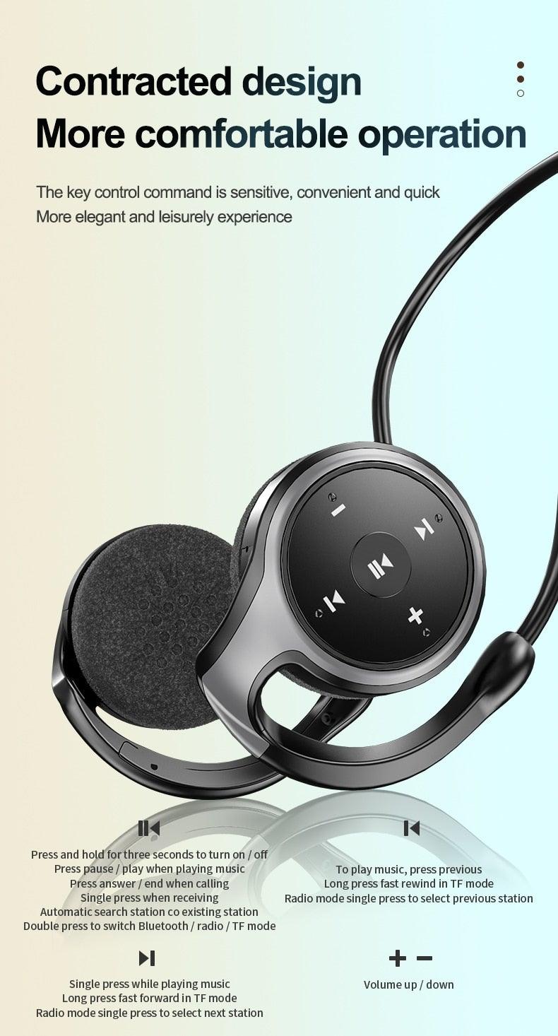 Sports Headphones Wireless Wearable Music Player Built-in Memory Sweatproof Player Music FM Radio Wireless Headset Bluetooth Headphones Earbuds Bluetooth 5.0 Sport Outdoor Workout Hands Free Handsfree Ear Buds For Running - Black Girl Golf
