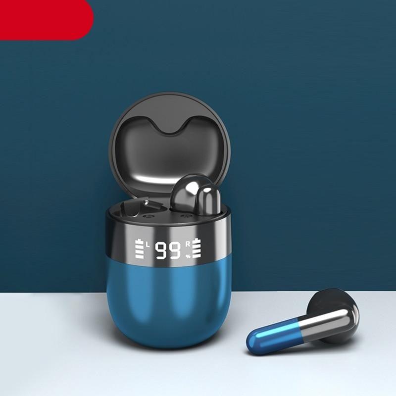 Sports WearableWireless Headphones Fast Conecting Music Sweatproof Wireless Earbuds Smart LED Display Bluetooth Earphones HD Call Headphone With Microphone Touch Control Waterproof Headset With Charging Case 300mAH - Black Girl Golf