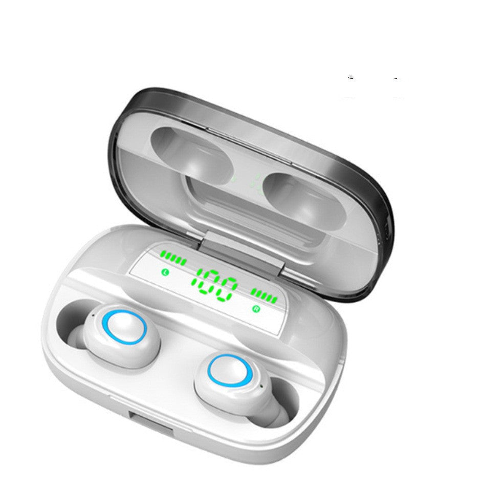 STEVVEX 3500mAh LED Bluetooth Wireless Earphones Headphones Earbuds TWS Touch Control Sport Headset Noise Cancel Earphone Headphone - Black Girl Golf