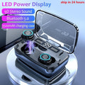 STEVVEX 3500mAh LED Bluetooth Wireless Earphones Headphones Earbuds TWS Touch Control Sport Headset Noise Cancel Earphone Headphone - Black Girl Golf