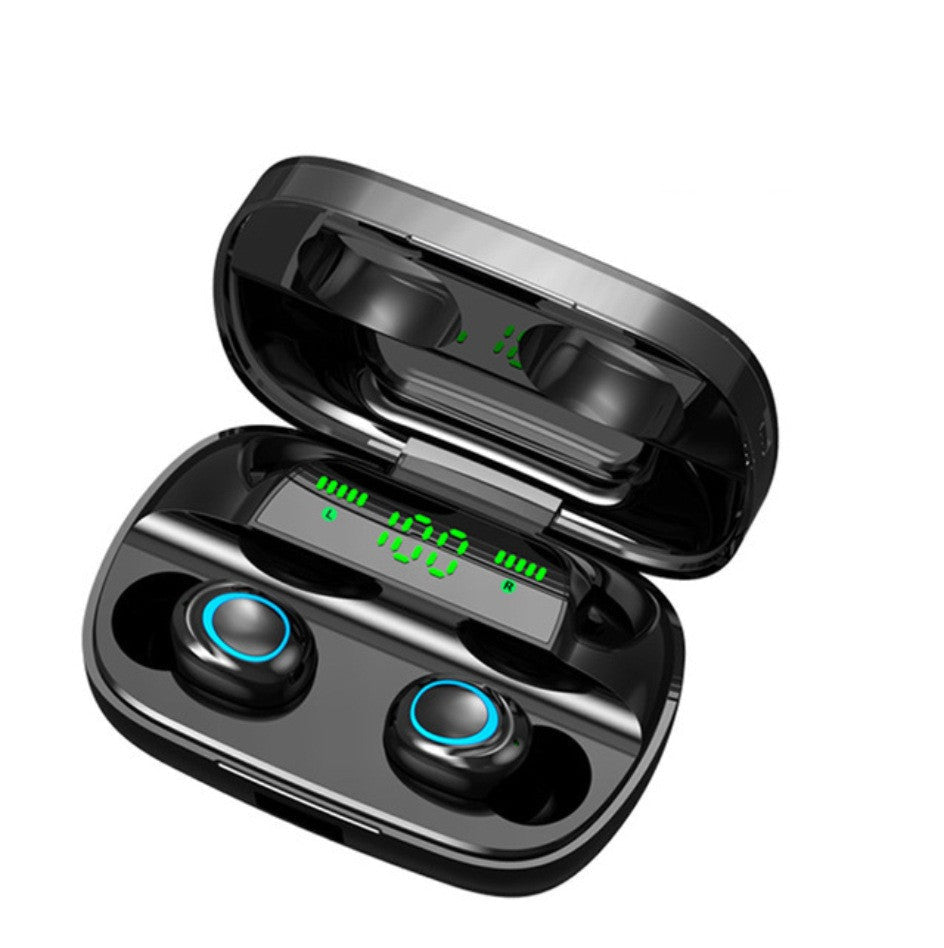 STEVVEX 3500mAh LED Bluetooth Wireless Earphones Headphones Earbuds TWS Touch Control Sport Headset Noise Cancel Earphone Headphone - Black Girl Golf