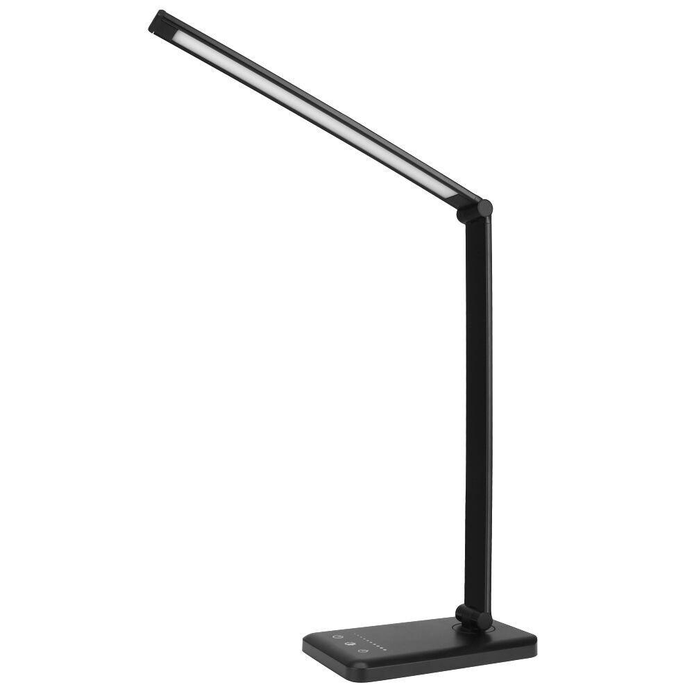 STEVVEX Dimmable Desk Reading Light Foldable Rotatable Touch Switch LED Table Lamp DC USB Charging Port Timing Desk Lamp For Kids Room - Black Girl Golf