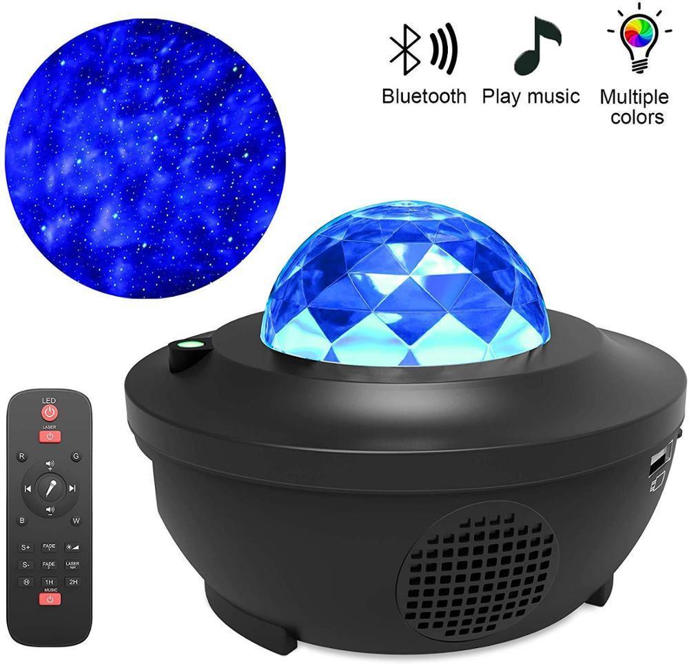 STEVVEX LED Cloud with Bluetooth Music Speaker for Baby Kids Bedroom/Game Rooms/Home Theater/Night Light Ambiance Night Light Romantic Projector Light Shot Lamp And Birthday Gift - Black Girl Golf
