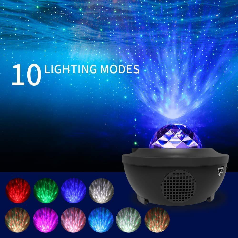 STEVVEX LED Cloud with Bluetooth Music Speaker for Baby Kids Bedroom/Game Rooms/Home Theater/Night Light Ambiance Night Light Romantic Projector Light Shot Lamp And Birthday Gift - Black Girl Golf