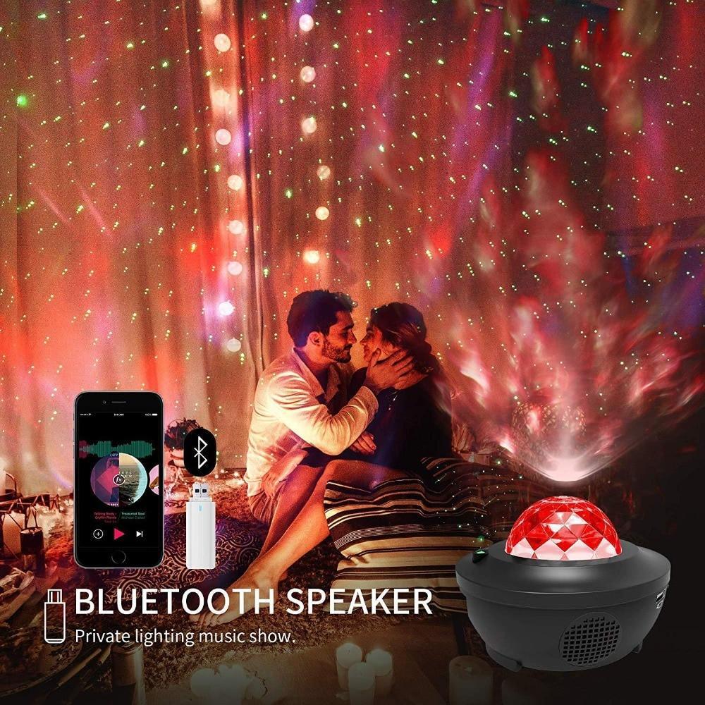 STEVVEX LED Cloud with Bluetooth Music Speaker for Baby Kids Bedroom/Game Rooms/Home Theater/Night Light Ambiance Night Light Romantic Projector Light Shot Lamp And Birthday Gift - Black Girl Golf