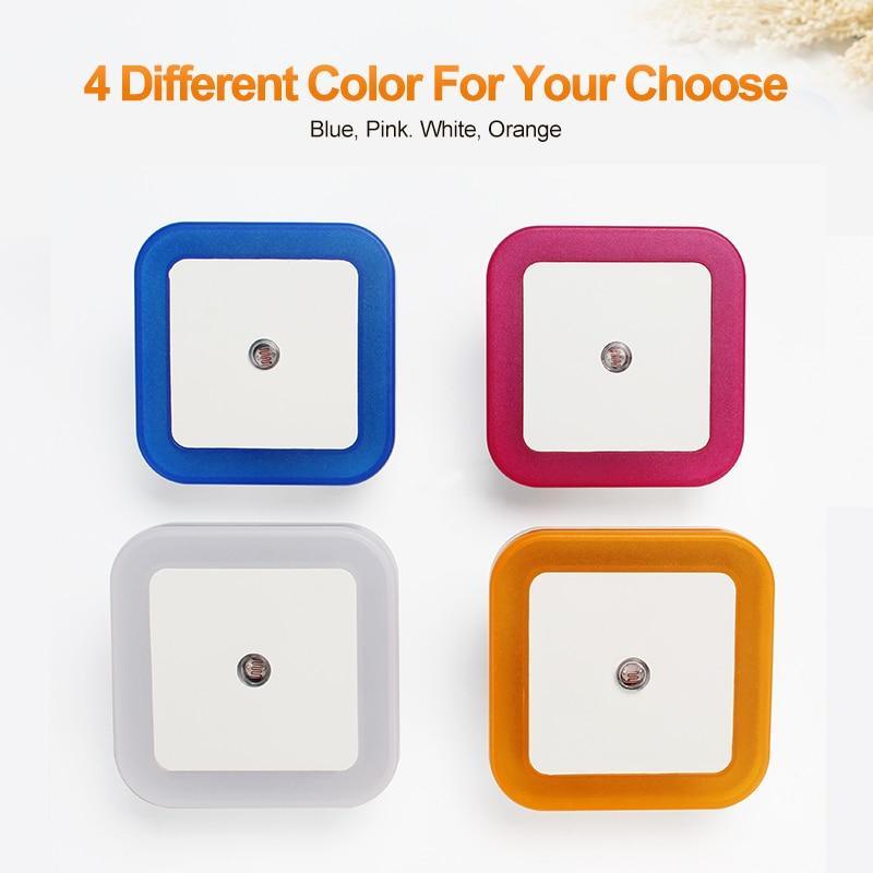 STEVVEX LED Night Light Mini Light Sensor Control EU US Plug Nightlight Lamp For Children Kids Living Room Bedroom Lighting - Black Girl Golf