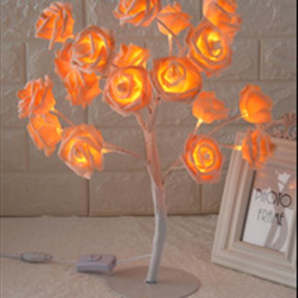 STEVVEX Rose Shaped Table Lamp Flower Rose Tree Decorative Light for Living Room Bedroom Kids Room/Decor Light - Black Girl Golf
