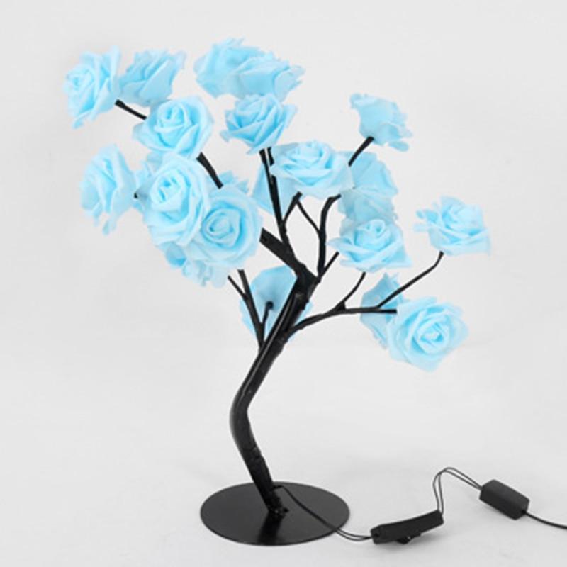 STEVVEX Rose Shaped Table Lamp Flower Rose Tree Decorative Light for Living Room Bedroom Kids Room/Decor Light - Black Girl Golf