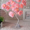 STEVVEX Rose Shaped Table Lamp Flower Rose Tree Decorative Light for Living Room Bedroom Kids Room/Decor Light - Black Girl Golf