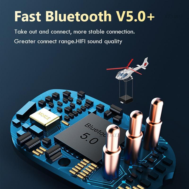 STEVVEX Wireless Headphones Bluetooth Earphones 5.0 with Mic Sports Waterproof Headsets Touch Control Mini In-ear Music Earbuds - Black Girl Golf