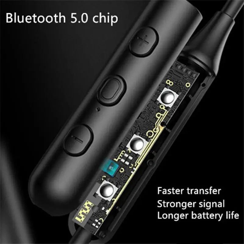 Stylish Wireless Bluetooth Earphones Magnetic Sports Running Headset IPX5 Waterproof Noise Cancelling Stereo Magnetic Earphones With Mic For Workout Running Gym - Black Girl Golf