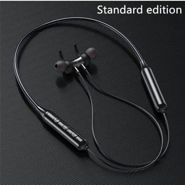 Stylish Wireless Bluetooth Earphones Magnetic Sports Running Headset IPX5 Waterproof Noise Cancelling Stereo Magnetic Earphones With Mic For Workout Running Gym - Black Girl Golf
