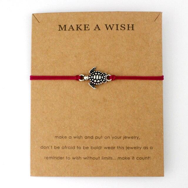Summer Style Adjustable Jewelry Make a Wish Silver Sea Turtles Charm Women Men Bracelets Beach Sea Turtles Rope String Bracelets Anklets Family Handmade Adjustable Turtle String Bracelet For Women Kids - Black Girl Golf