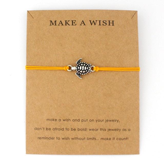 Summer Style Adjustable Jewelry Make a Wish Silver Sea Turtles Charm Women Men Bracelets Beach Sea Turtles Rope String Bracelets Anklets Family Handmade Adjustable Turtle String Bracelet For Women Kids - Black Girl Golf