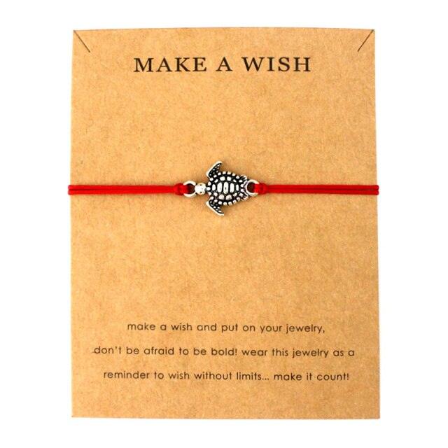 Summer Style Adjustable Jewelry Make a Wish Silver Sea Turtles Charm Women Men Bracelets Beach Sea Turtles Rope String Bracelets Anklets Family Handmade Adjustable Turtle String Bracelet For Women Kids - Black Girl Golf